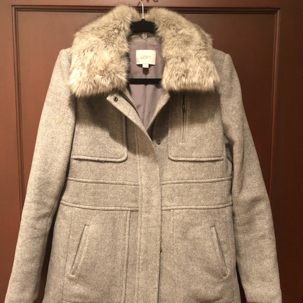 Ann Taylor Loft Gray Coat